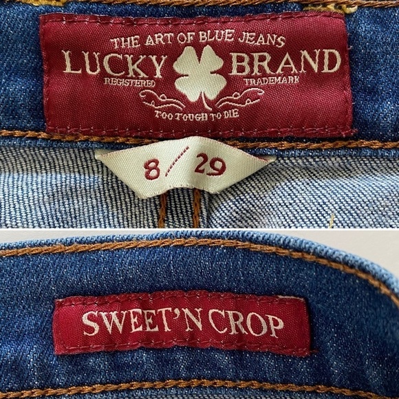 Lucky Brand Sweet’N Crop Blue Jeans Size 8/29 Cuffed - Picture 10 of 11